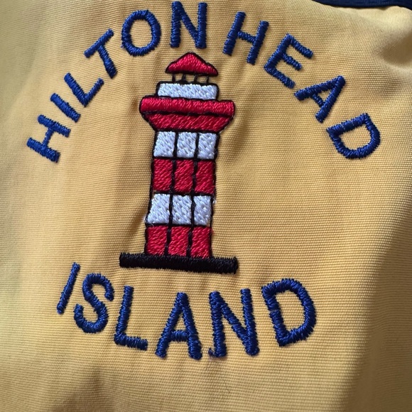 Vintage Baypointe Full Zip Nylon Jacket Hilton Head Island Packable Hood Size LG - Picture 6 of 6